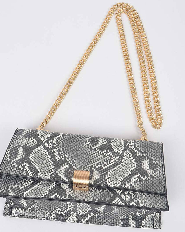 Snake Print Crossbody Bag