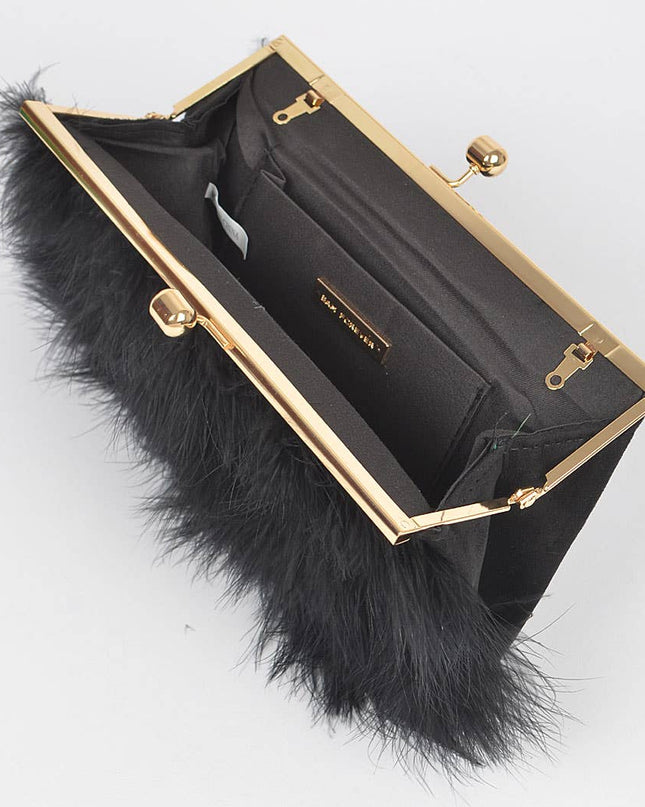 Faux Fur Box Clutch