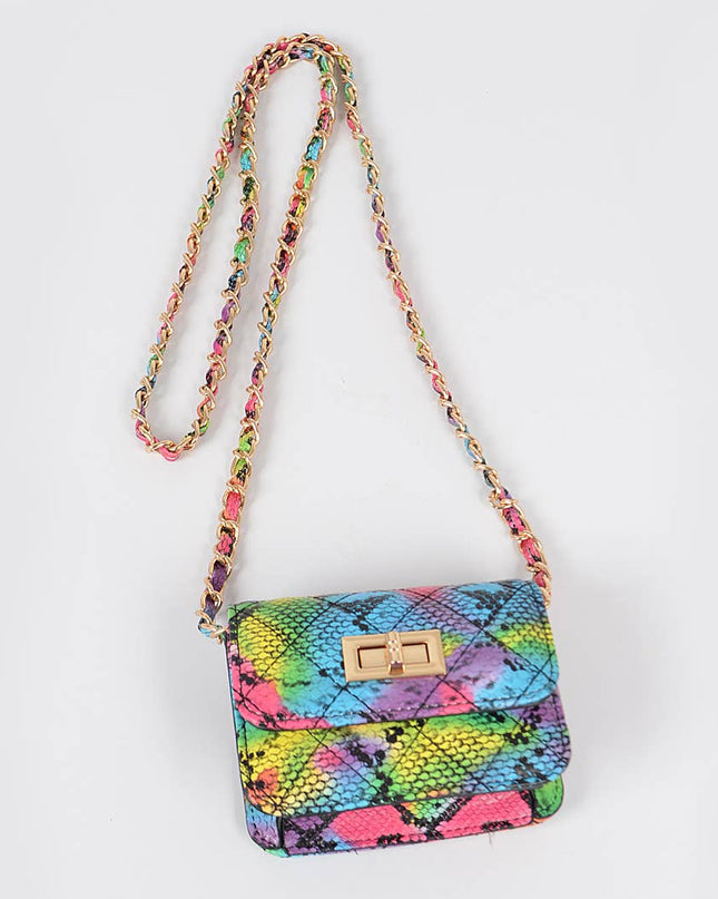 Multi Snake Print Mini Bag