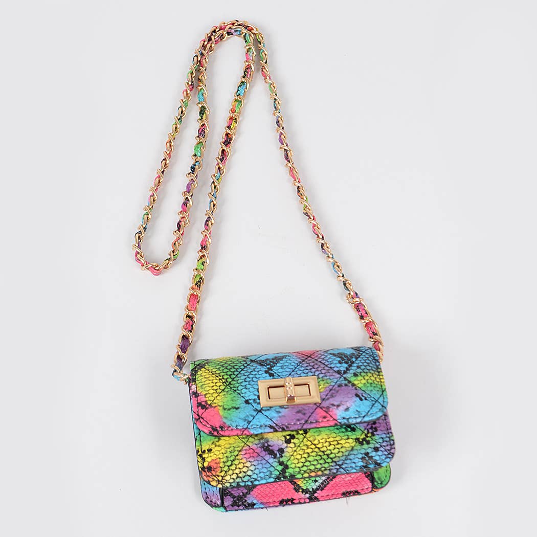 Multi Snake Print Mini Bag