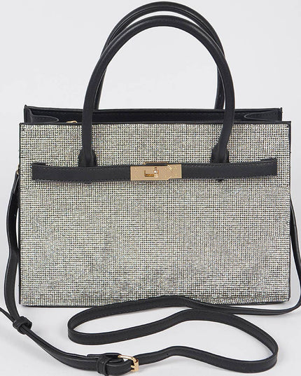 Rhinestone Satchel Bag