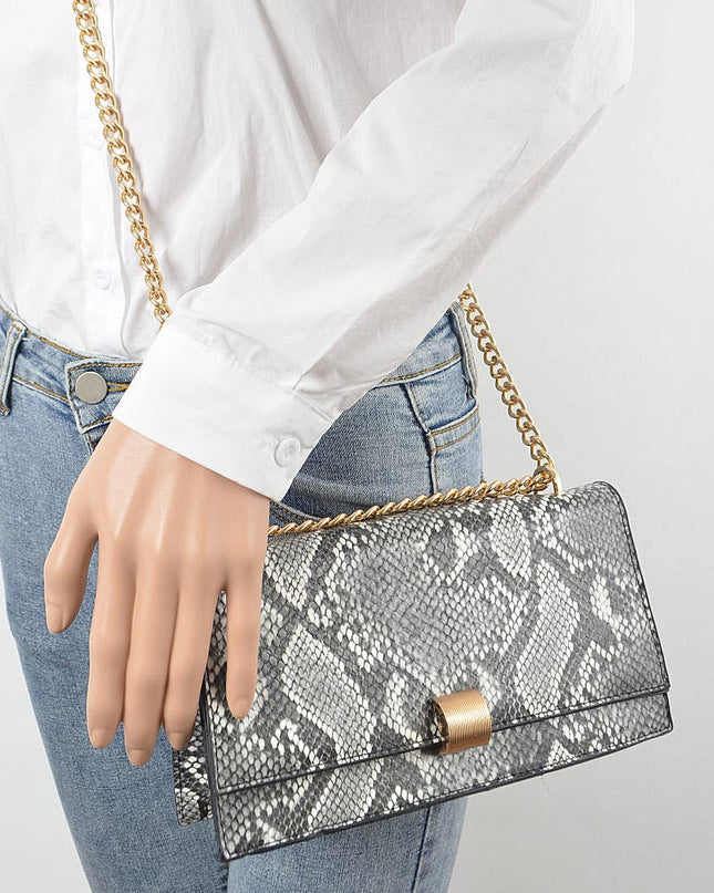 Snake Print Crossbody Bag