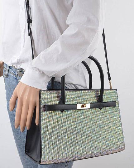Rhinestone Satchel Bag