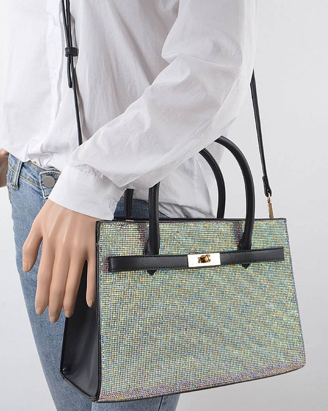 Rhinestone Satchel Bag