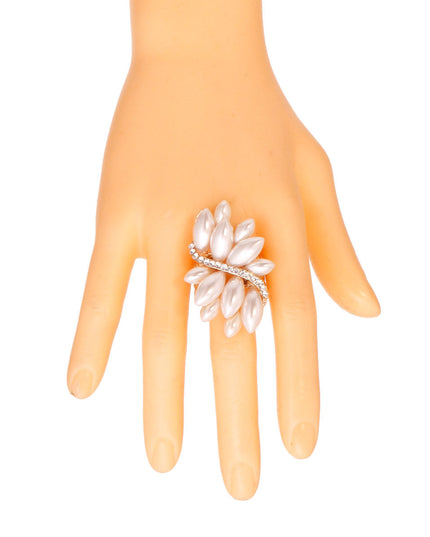 Cream Marquise Pearl Ring