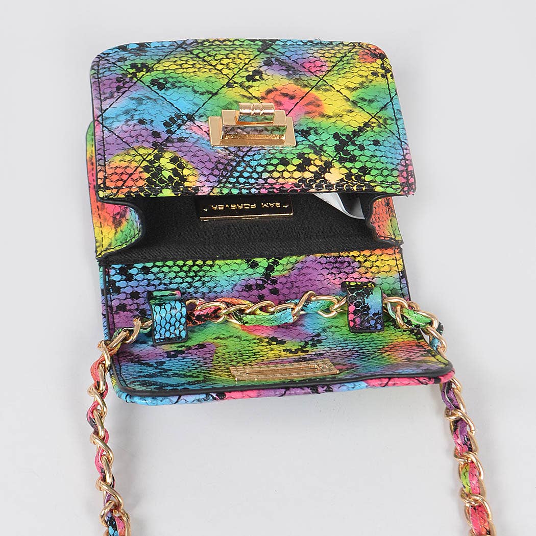 Multi Snake Print Mini Bag