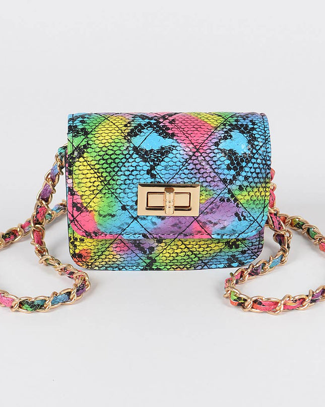 Multi Snake Print Mini Bag