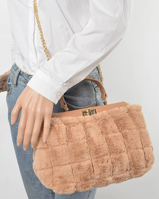Embossed Fur Bag
