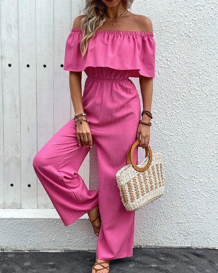Off-Shoulder Wide Leg Jumpsuit