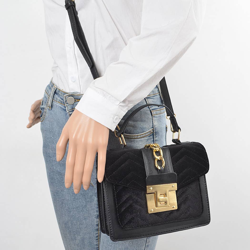Quilted Velvet Bag