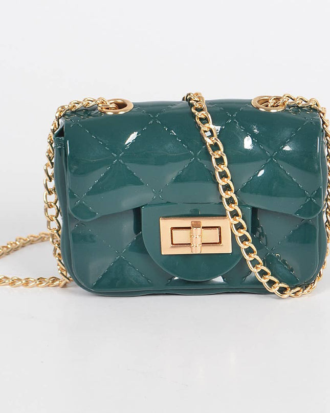 Shine Jelly Chain Strap Mini Clutch