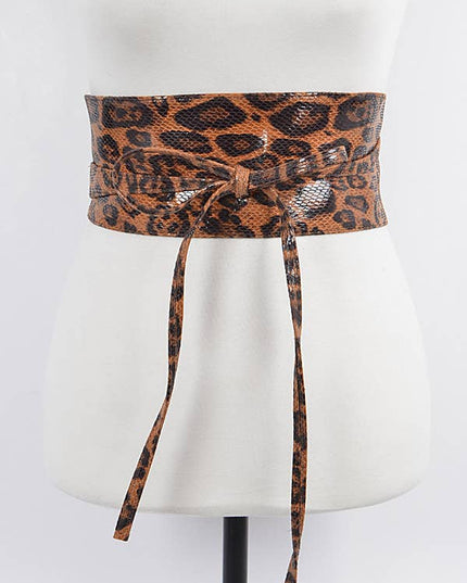 Faux Leo Kimono Belt