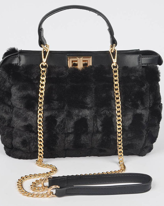 Embossed Fur Bag