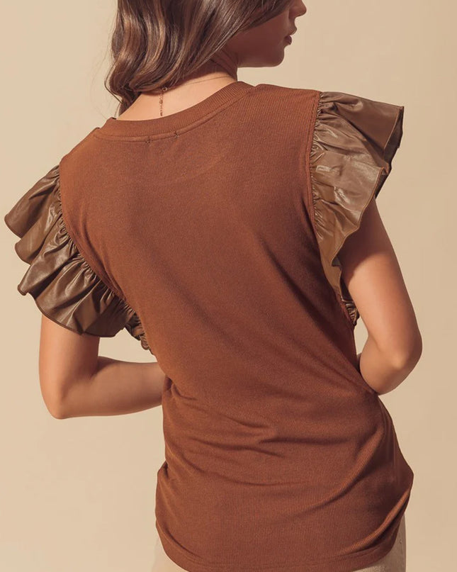 Ruffle Sleeve Blouse