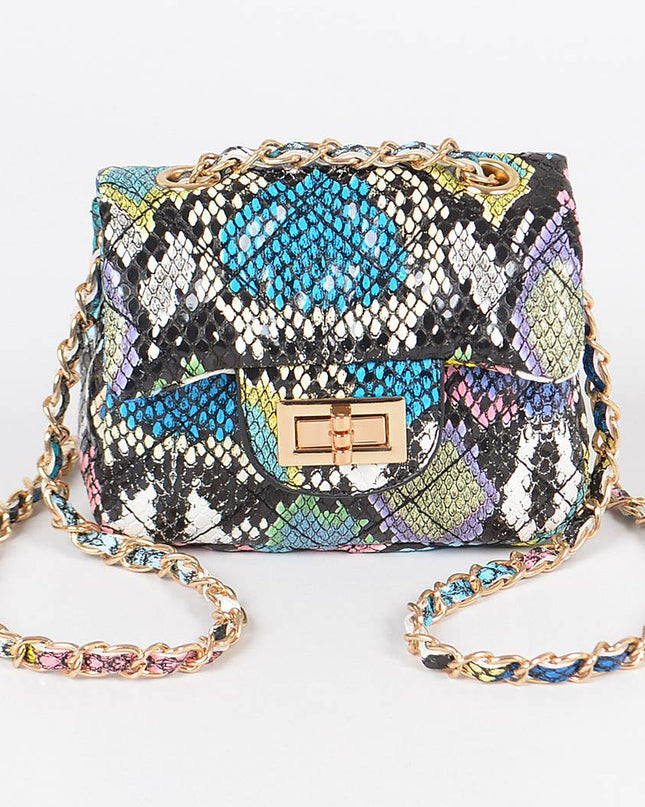 Multi Snake Quilted Mini