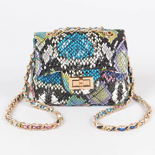 Multi Snake Quilted Mini
