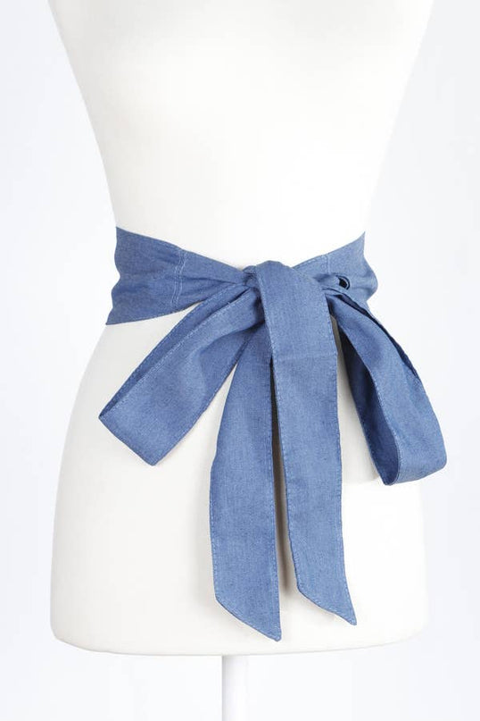 Denim Ribbon Belt