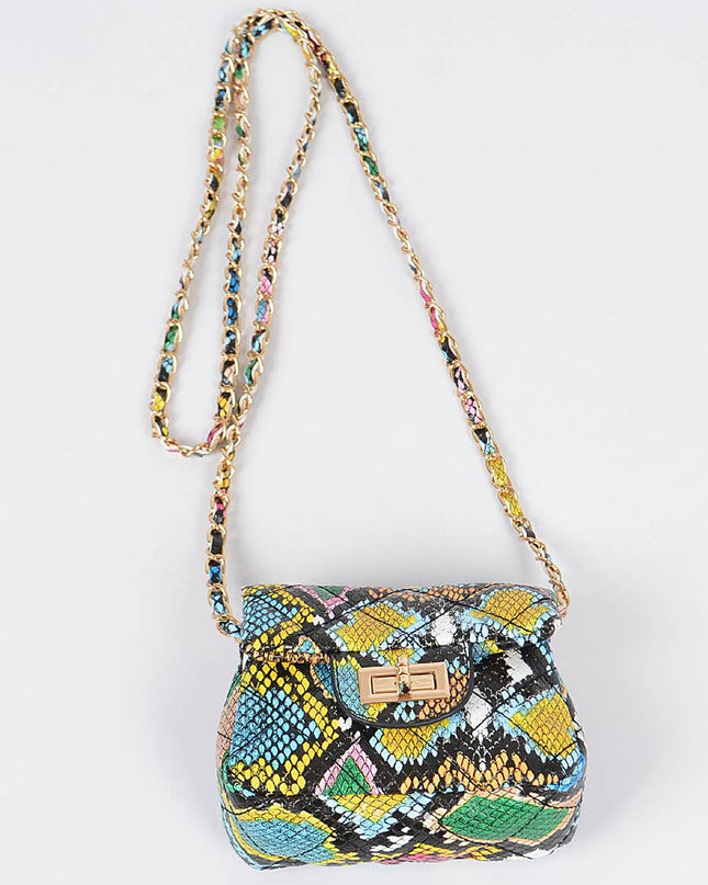Multi Snake Quilted Mini