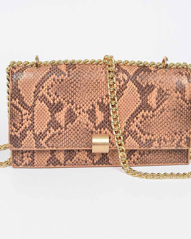 Snake Print Crossbody Bag
