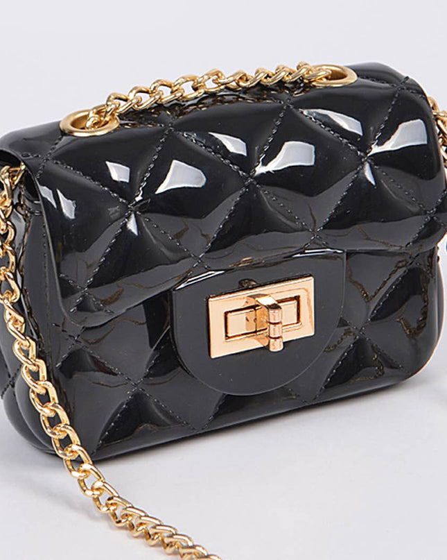 Shine Jelly Chain Strap Mini Clutch
