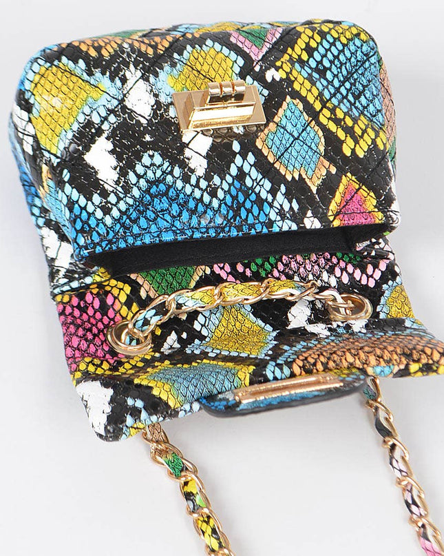 Multi Snake Quilted Mini