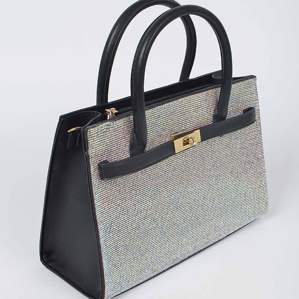 Rhinestone Satchel Bag