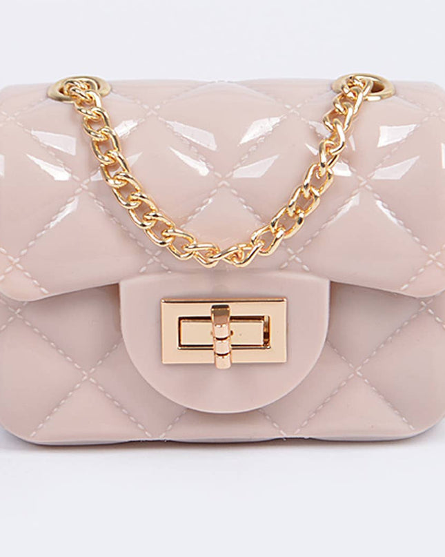 Shine Jelly Chain Strap Mini Clutch