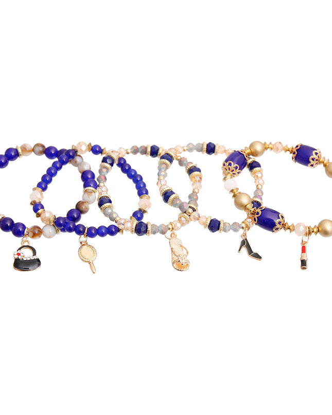 Blue Bead Fashion Charm Bracelets
