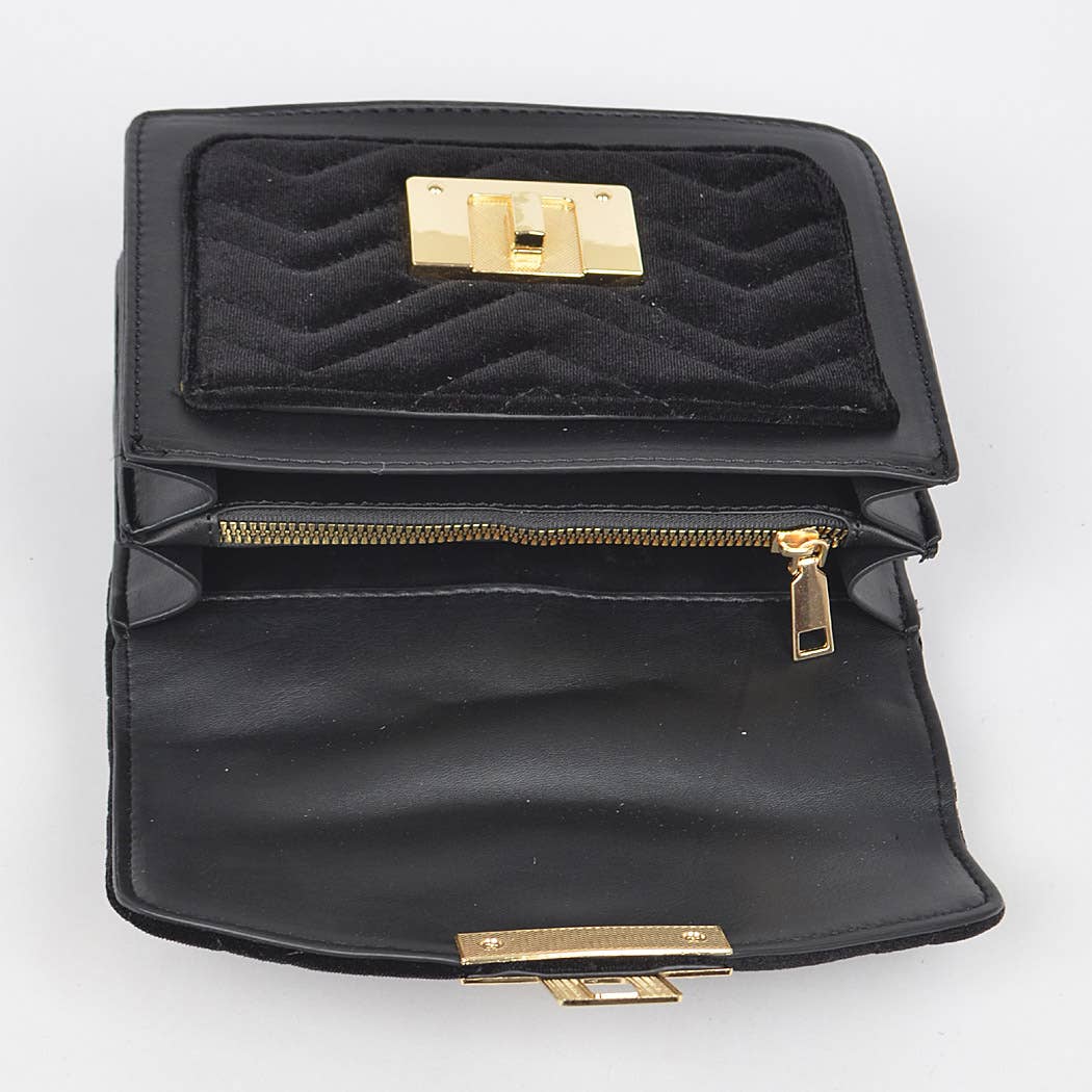 Quilted Velvet Bag