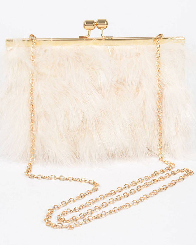Faux Fur Box Clutch