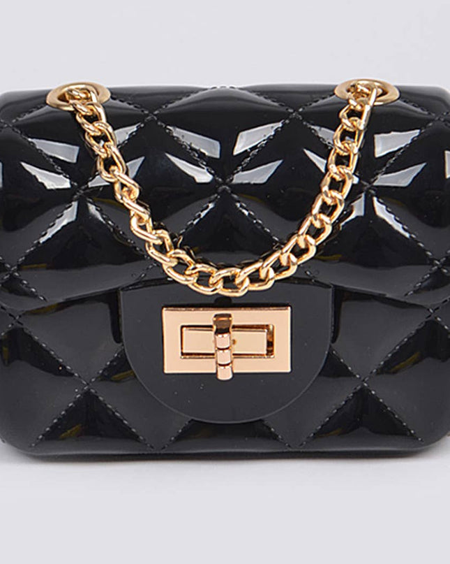 Shine Jelly Chain Strap Mini Clutch
