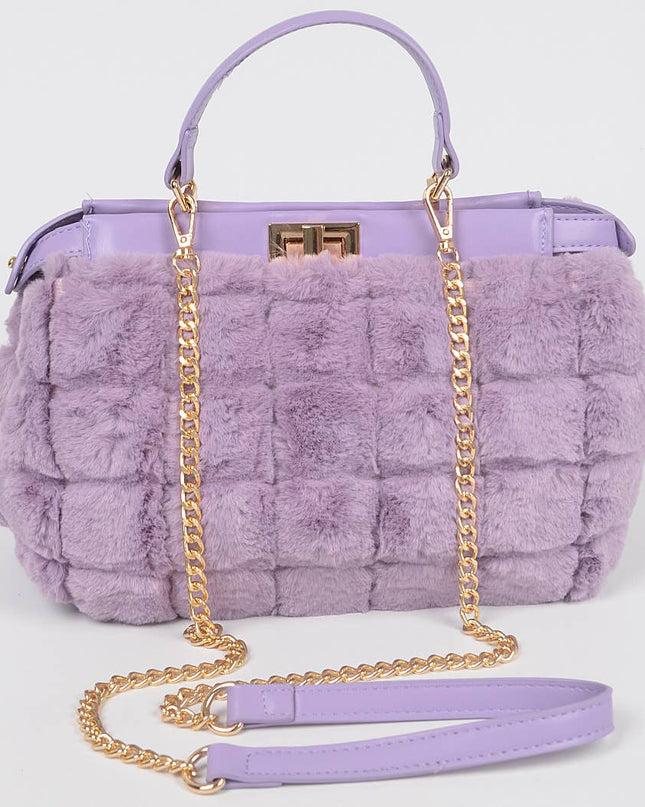 Embossed Fur Bag