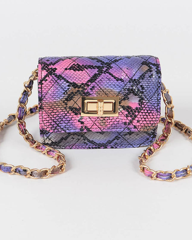 Multi Snake Print Mini Bag