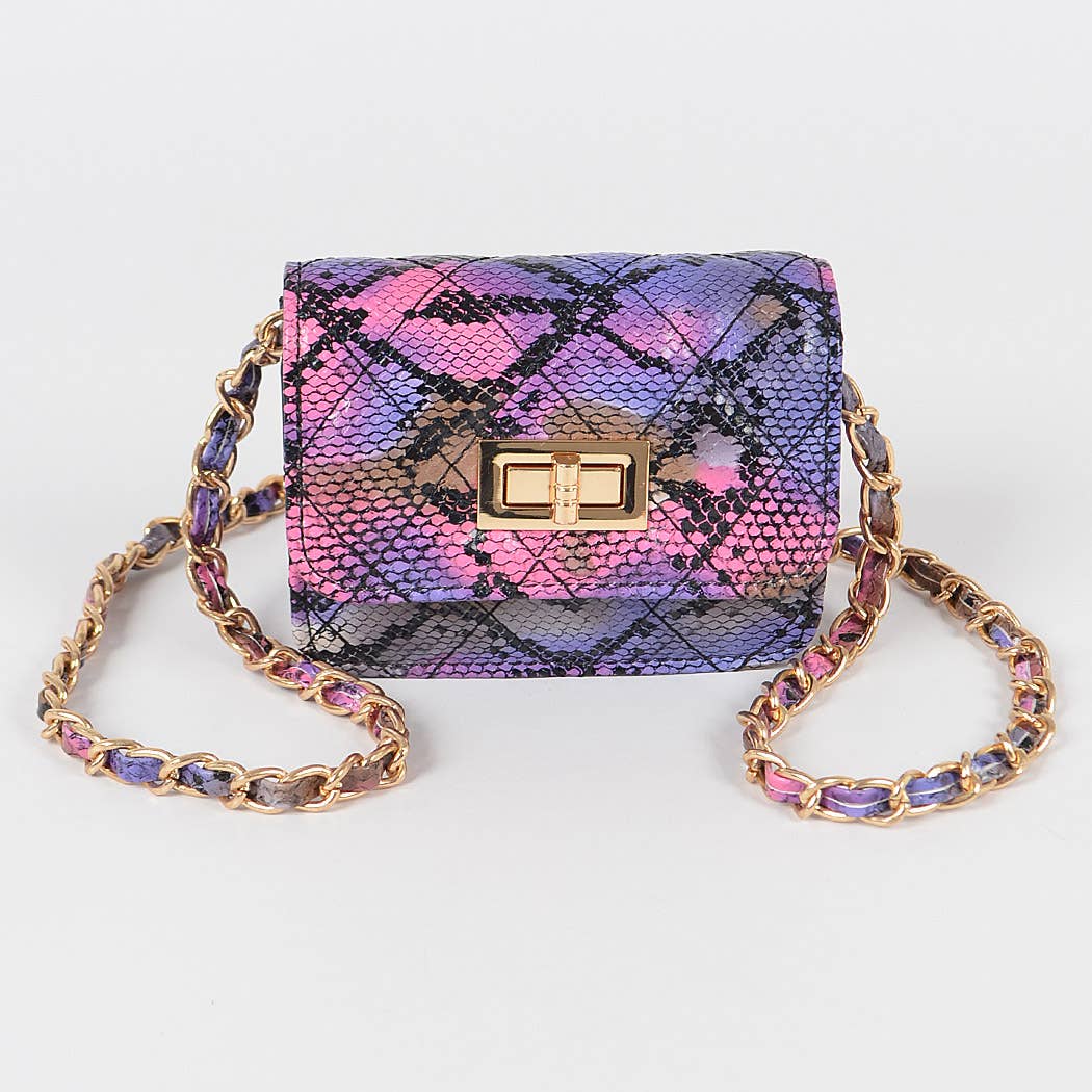 Multi Snake Print Mini Bag