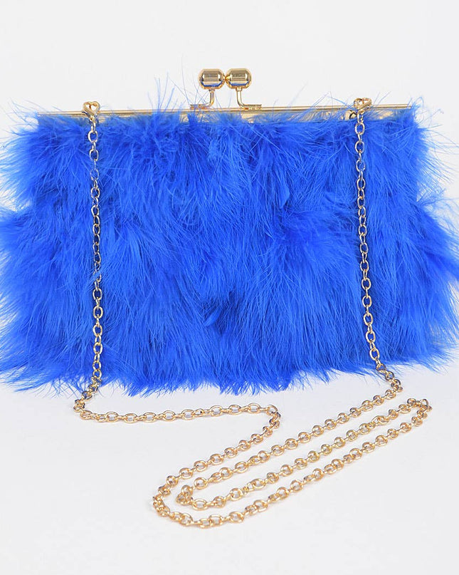 Faux Fur Box Clutch