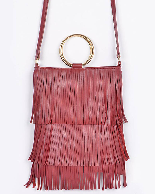 Tassel Drape Clutch