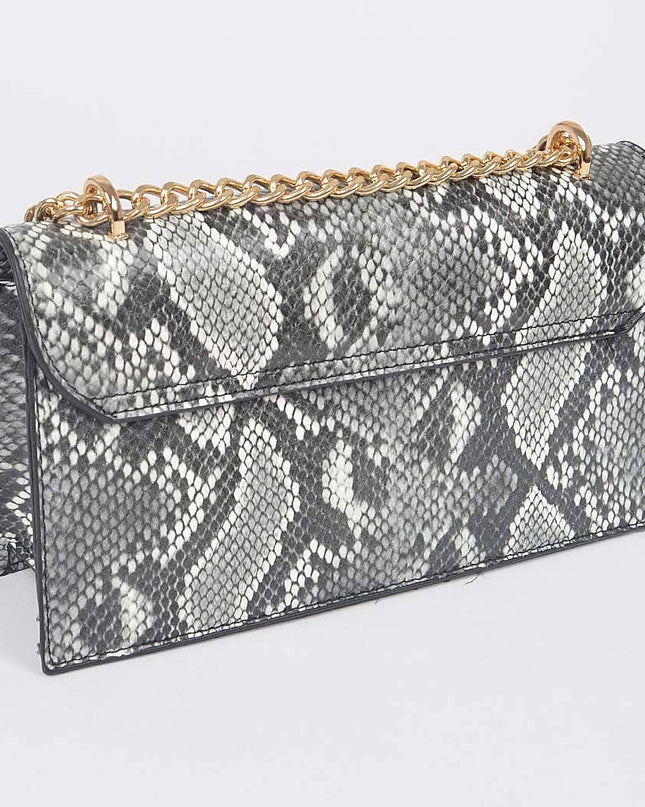 Snake Print Crossbody Bag