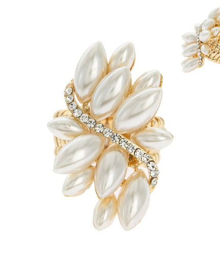 Cream Marquise Pearl Ring