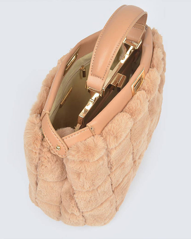 Embossed Fur Bag