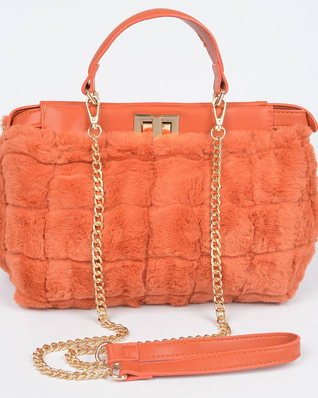 Embossed Fur Bag