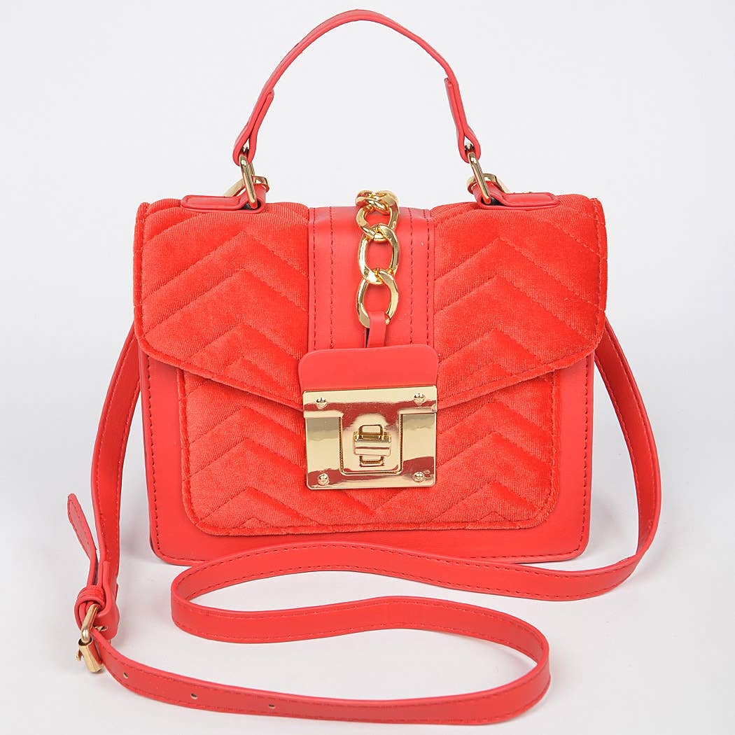 Quilted Velvet Bag