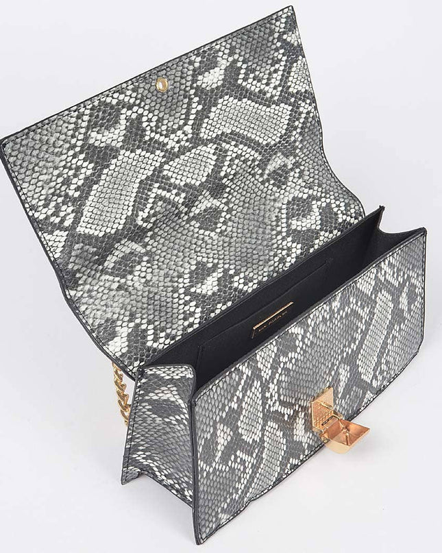 Snake Print Crossbody Bag