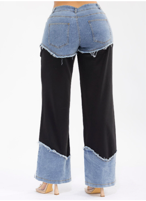 Tracked Denim Pants