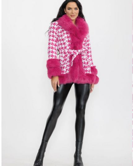 Chic Houndstooth Coat