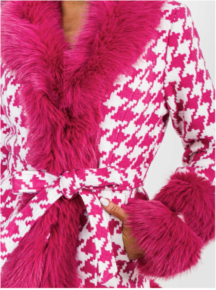 Chic Houndstooth Coat