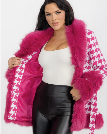 Chic Houndstooth Coat