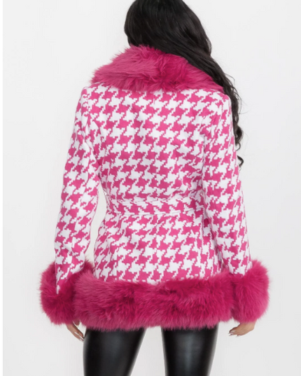 Chic Houndstooth Coat