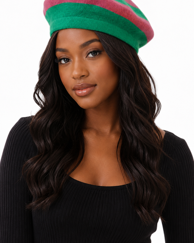 Pink & Green Beret