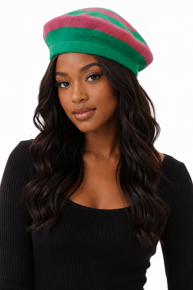 Pink & Green Beret
