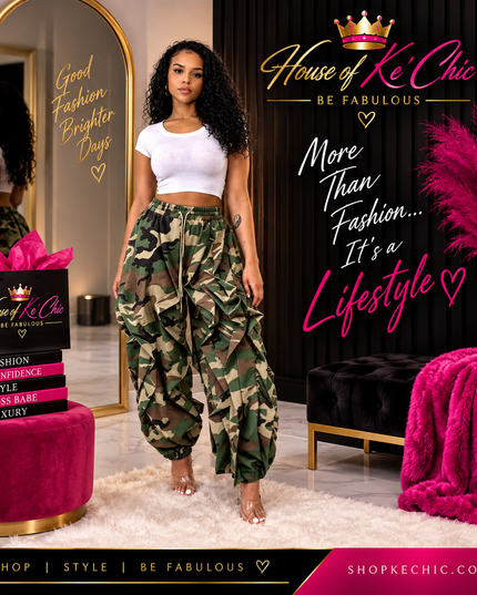 Camo Ruffle Joggers